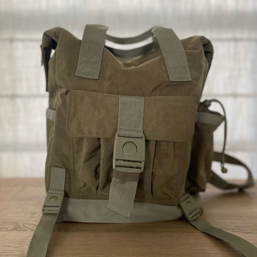 Olive Green Convertible Backpack